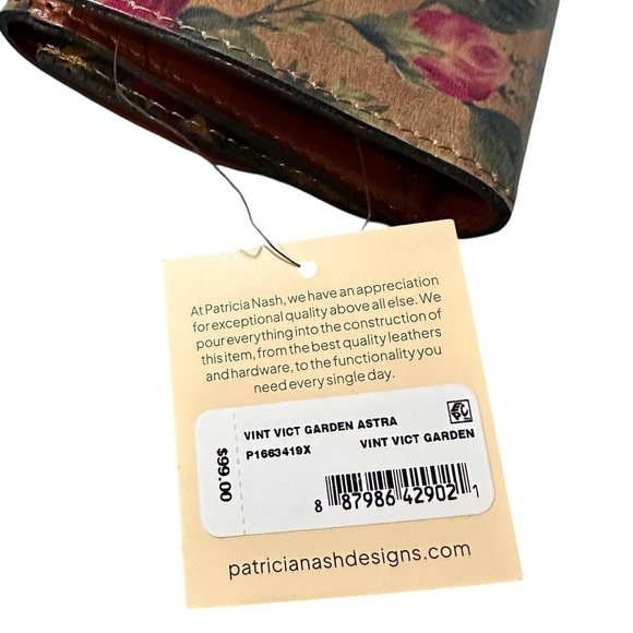Patricia Nash Astra Wallet P1663149X Vintage Victorian Garden RFID, NWT - Picture 6 of 12